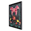 SCADpro Glass Framed Moth Garden Print Wall Decor, 21x25