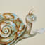 Reading Snail Canvas Wall Art, 16x12
