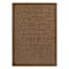 (E54) Light Brown Border Sisal Indoor & Outdoor Area Rug, 7x10