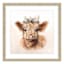 Highland Cow Cowgirl with Bow Framed Canvas Wall Art, 18"