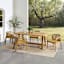 Haven Blonde Acacia Wood Dining Table & Chair 5-Piece Set
