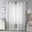 2-Pack Princeton White Textured Sheer Grommet Curtain Panel Set, 84"