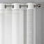 2-Pack Princeton White Textured Sheer Grommet Curtain Panel Set, 84"