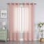 2-Pack Blush Textured Sheer Grommet Curtain Panels, 84"