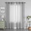 2-Pack White Textured Sheer Grommet Curtain Panels, 84"