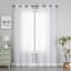 2-Pack Priscilla Ivory Textured Sheer Grommet Curtain Set, 84"