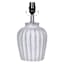 Found & Fable Grey Ceramic Ribbed Small Lamp Base, 12.5"