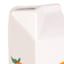 Ceramic Orange Juice Carton Vase, 9.57x3