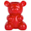 Red Ceramic Teddy Bear Vase, 6"