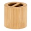 Real Simple Round Bamboo Toothbrush Holder