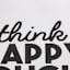 Happy Thoughts Table Sign, 9x7