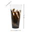 Glass Vase with Brown Spiral, 7x14