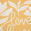 Yellow Love Framed Canvas Table Art, 6x8