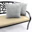 Tahiti Silver Oversized Square Outdoor Throw Pillow, 20"