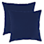 Navy Blue Canvas Oversized Square Outdoor Throw Pillow, 20"