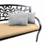 Tahiti Silver Lumbar Outdoor Throw Pillow, 14x20