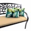 Seneca Navy Lumbar Outdoor Throw Pillow, 14x20