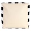 Black Awning Striped Outdoor Pouf, 20"
