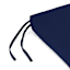 Navy Blue Canvas Outdoor Square Seat Cushion