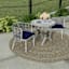 Navy Blue Canvas Outdoor Square Seat Cushion