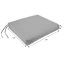 Turquoise Canvas Outdoor Square Seat Cushion