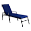 Navy Blue Canvas Outdoor Chaise Lounge Cushion