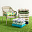 Natural Canvas Outdoor Wicker Seat Cushion