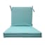 Canal Blue Canvas Outdoor Hinged Cushion