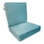 2-Piece Canal Blue Canvas Outdoor Deep Seat Cushion