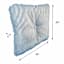 Navy Blue Ticking Striped Premium Outdoor Tufted Back Cushion