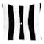 Providence Black Awning Stripe Outdoor Tufted Back Cushion