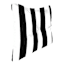 Providence Black Awning Stripe Outdoor Tufted Back Cushion