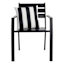Providence Black Awning Stripe Square Outdoor Throw Pillow, 16"