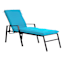 Turquoise Canvas Outdoor Chaise Lounge Cushion