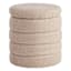 Crosby St. Pax Boucle Round Storage Ottoman, Taupe