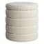 Crosby St. Pax Boucle Round Storage Ottoman, Cream