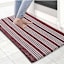 Maroon & White Heritage Striped Kitchen Mat, 18x30