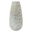 White & Gold Mosaic Vase, 12x6