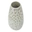 White & Gold Mosaic Vase, 12x6