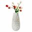 White & Gold Mosaic Vase, 12x6