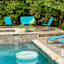 Sling Patio Rocking Chair, Turquoise