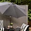 Black Crank & Tilt Round Patio Umbrella, 9'