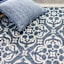 (E308) New Zealand Cobalt Blue Woven Indoor & Outdoor Area Rug, 5x7