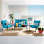 Grammercy Black Steel Slat Patio Loveseat