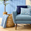 Providence Light Blue Cable Knit Throw Blanket, 50x60