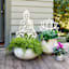 Found & Fable Silver Lotus Yard Stake, 23"