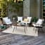 Found & Fable Mila 4-Piece Seating Set Black & Tan with Natural Canvas Cushions