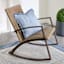 Winslow 3-Piece Padded Wicker Rocking Patio Chat Set, Brown