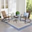 Winslow 3-Piece Padded Wicker Rocking Patio Chat Set, Brown