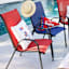 Stackable Sling Patio Chair, Navy Blue